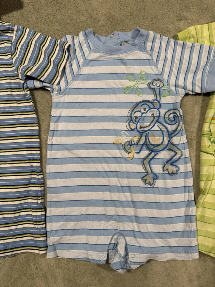 Usado en Excelente Condición Juego De 3 Frijoles Saltadores Y2K 2000 Vintage 100% Algodón Bebé Niño 24 Meses Mameluco Foto 3 de 4