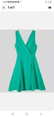 cupcakes and cashmere green dress CUPCAKES & CASHMERE Green Wrap Floral Dress, Size 2