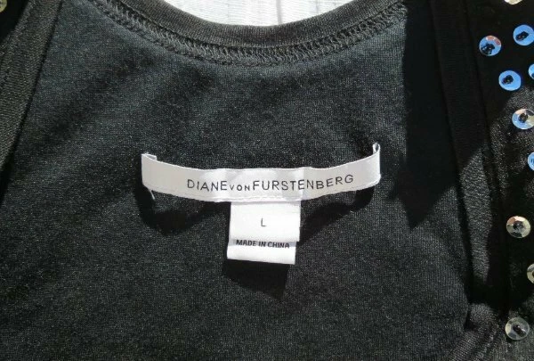 Camiseta sin mangas Diane von FURSTENBERG DvF negra plateada lentejuelas Fran Cupped EE. UU. L Foto 4 de 4