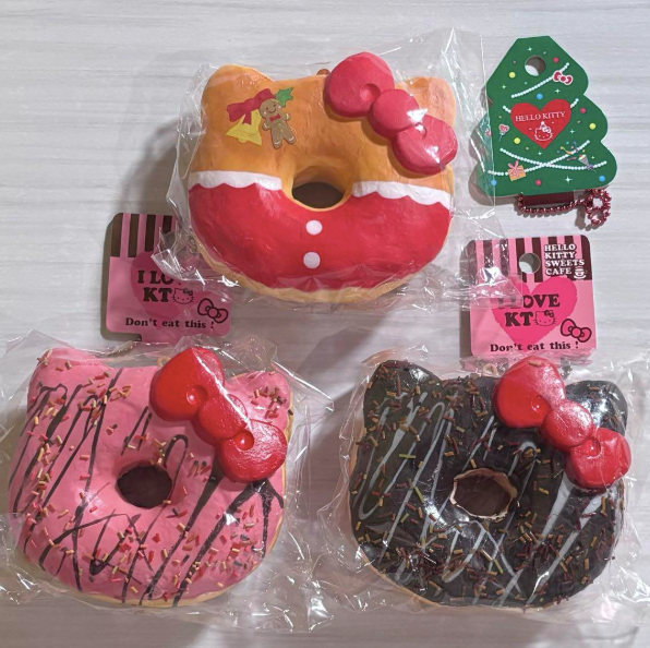 ハローキティ Well Well Doughnut 3個セット | ストラップ