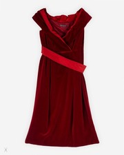 Alexander McQueen Red Long Dress 2006 Collection Velvet Womens IT 42