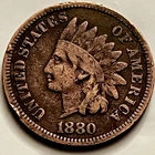 1880 Indian Head Cent Penny Bronze Circulated Very Good BN1105