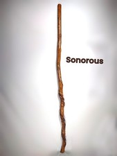 52.5" Vine-Twisted Hiking Staff Handmade Wooden Walking Stick, Self-Crafted