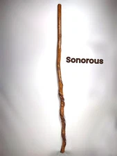 52.5" Vine-Twisted Hiking Staff Handmade Wooden Walking Stick, Self-Crafted