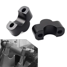 Motorcycle HandleBar Risers Mount Clamp 1 1/8 28mm For Honda Kawasaki Black