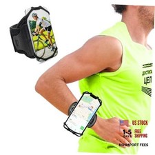 Wristband Phone Holder for Running, 360 Rotatable Upgrade Anti-Drop Black