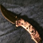 Skull Hawkbill Folding Pocketknife, Stainless Steel, Metal Handle, Clip — photo 1