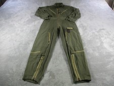 Vintage U.S. Military Coveralls Mens Small Green Wool Flight Suit L-1 USAF 50s
