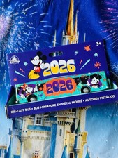 2026 Disney Parks Diecast Bus Transport Toy Dated Year Mickey  Minnie Mouse New