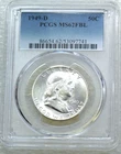 1949-D Franklin Half Dollar PCGS MS62FBL Frosty White PQ New Holder #M319A