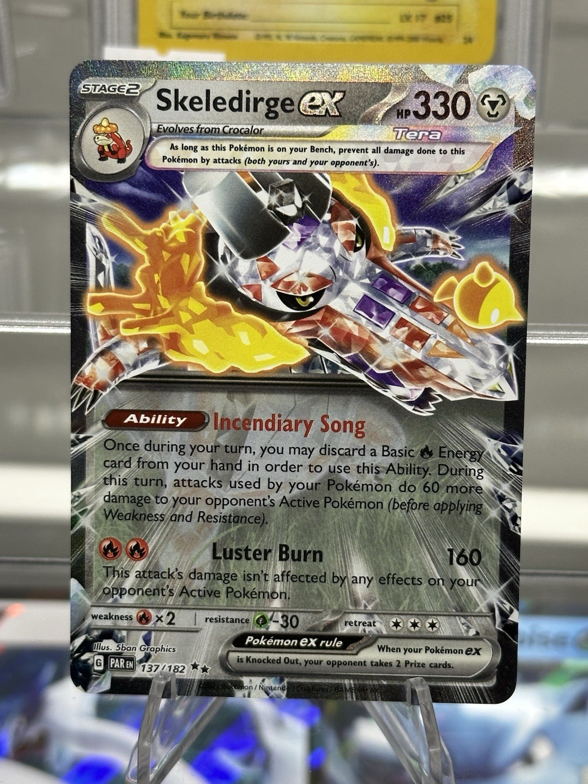 Skeledirge ex 137/182 Paradox Rift Double Rare HOLO Pokemon Card NM