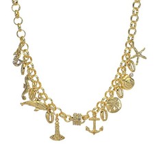 Kirks Folly Ocean Dreams Magnetic Interchangeable Necklace goldtone