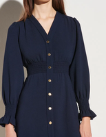 Sandro Kleid Blau Gr. 38 Damen Minikleid Kurz Smokkleid Kleid SFPRO01491