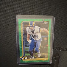 2023 Topps Chrome Tyler Higbee Green Parallel /49 #172 Los Angeles Rams NFL
