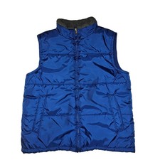 Gymboree Blue Puffy Vest Size 7-8 Fleece Lining