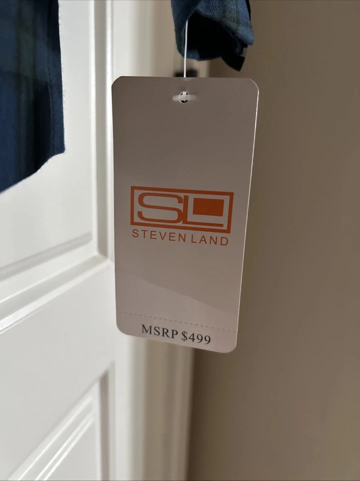 Steven land men’s blazer blue and green tartan $499 - Image 2 of 4