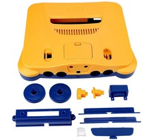 Nintendo 64 Replacement Housing Shell - Yellow Blue N64 Case
