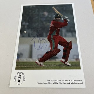 Rare Signed Classic Classic Card Brendan Taylor West Indies Card No 508