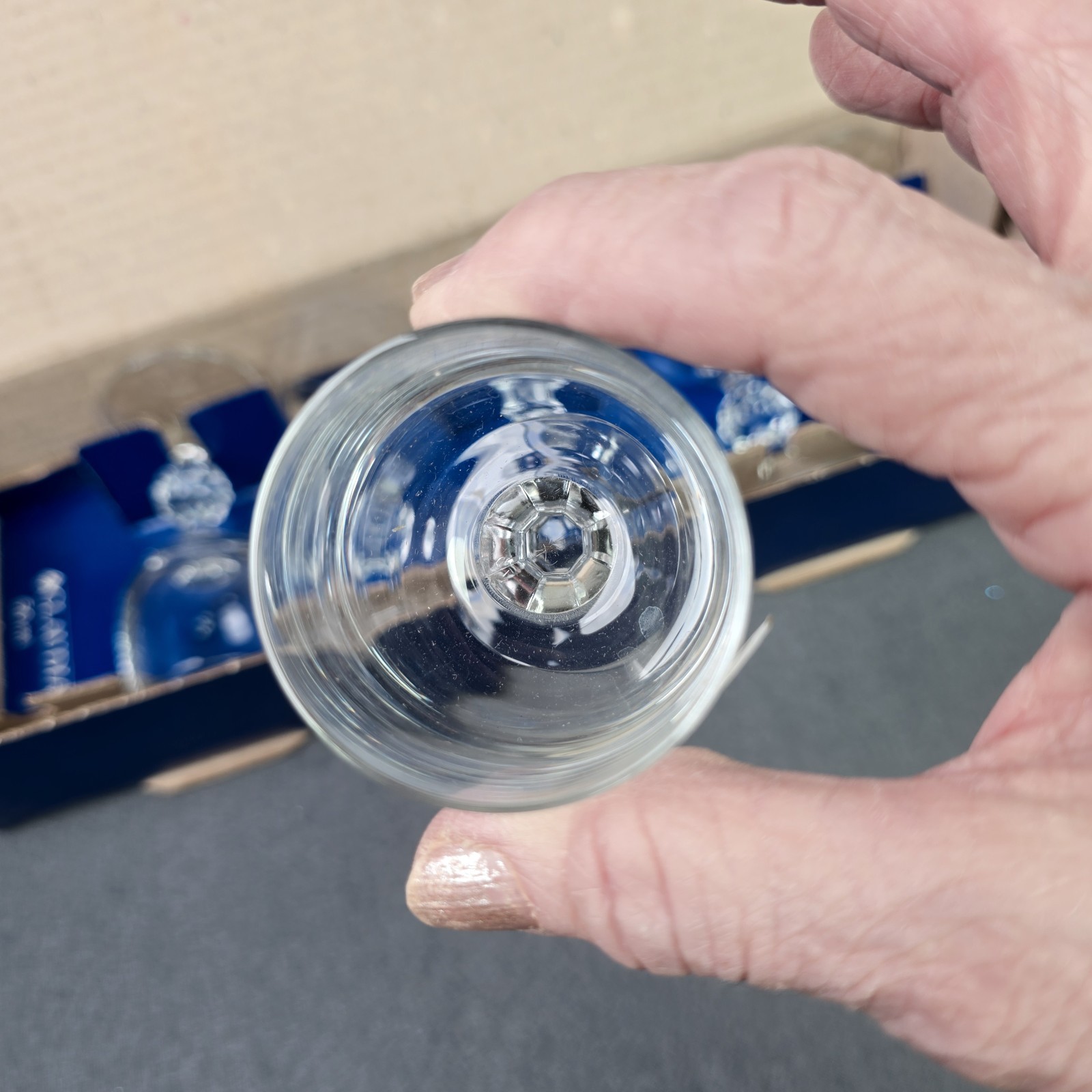 Bohemia Crystal Claudia Cordial Glasses Set of 6 50 ml Faceted Ball Stem Clear