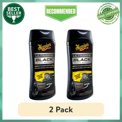 #ad 2pk Meguiars Car Black Plastic Restorer Fluid 12oz Ultimate Trim Protect Restore $24.99