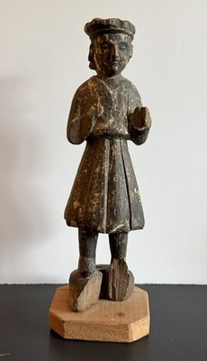 Antique 1800's  Santos Saint Vincent Ferrer, Hand Carved Wood Philippines