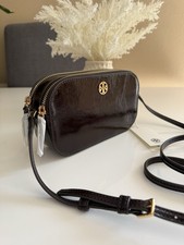 NWT Tory Burch Shine Camera Bag 176893 Tempranillo 425 Leather Crossbody Bag