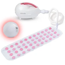 Serenelife Bubble Bath Mat Body Spa Massage w/ Heating Function (Pink)