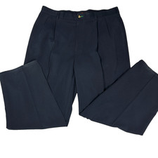 Tommy Hilfiger Golf Pants Men 38x32 Navy Blue Dress Slacks Pleated Classic Fit