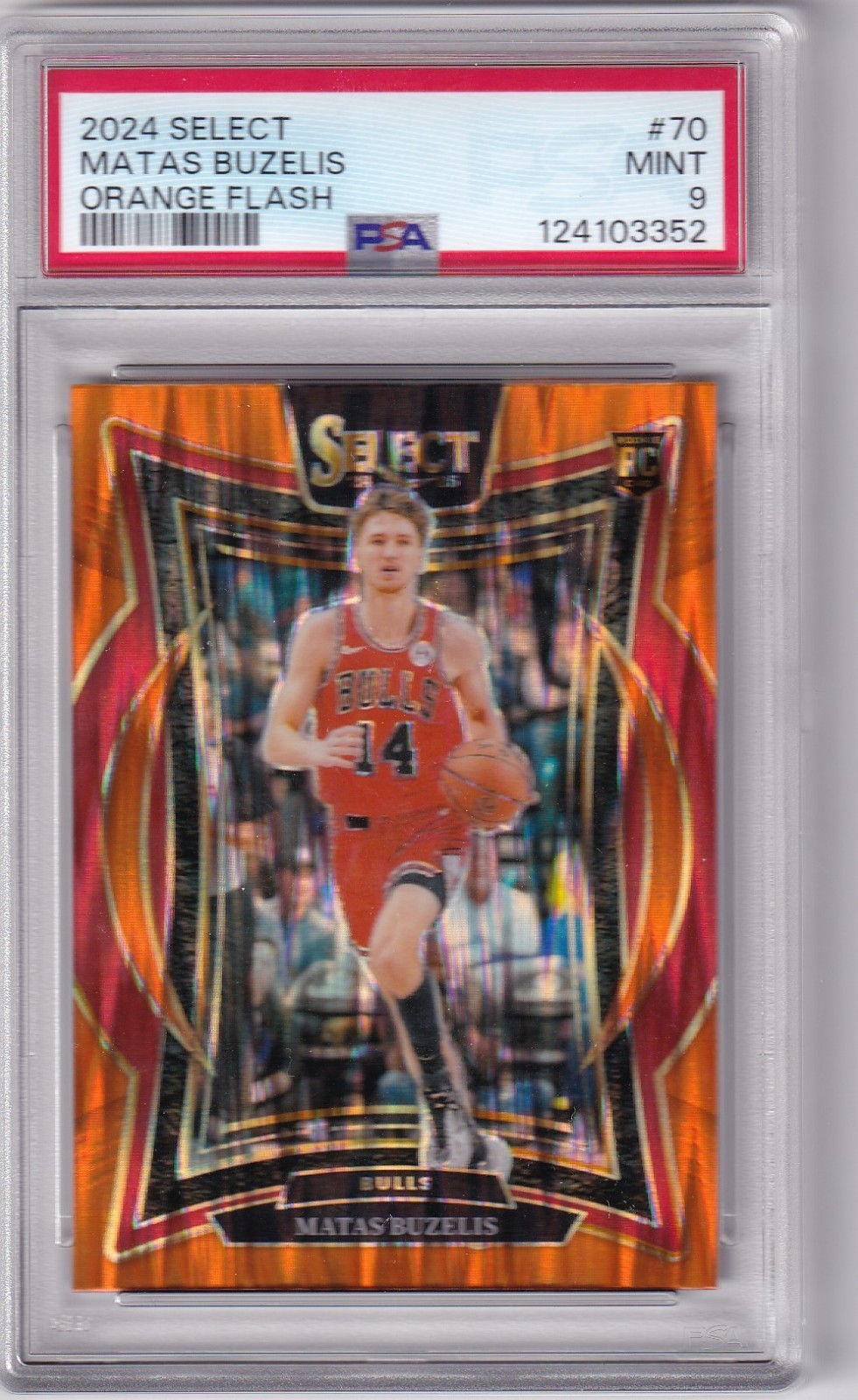 2024-25 Panini Select - Concourse Matas Buzelis #70 Orange Flash Prizm (RC)