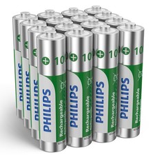 16 PCS Original 100 Philips 1.2V 1000mAh NI-MH Rechargeable HR03 AAA Batteries
