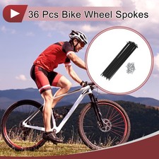 36 Set 12G Bicycle Spokes 243mm Bike Wheel Spokes 45 Steel Black