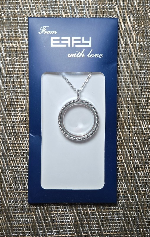 Effy with love silver tone locket necklace NEW unopened collectible