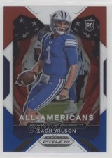 2021 Panini Prizm Draft Picks All-American Red White & Blue Zach Wilson #182 4z8