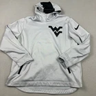 West Virginia Mountaineers Hoodie Men XL Gray Nike Therma Fit NCAA Sweatshirt *