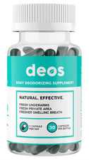 1-3 Pack DEOS Internal Deodorant Supplement - Full Body Deodorizer 30 Capsules 
