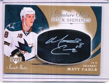 2007/08 UD SWEET SHOTS MATT CARLE AUTO