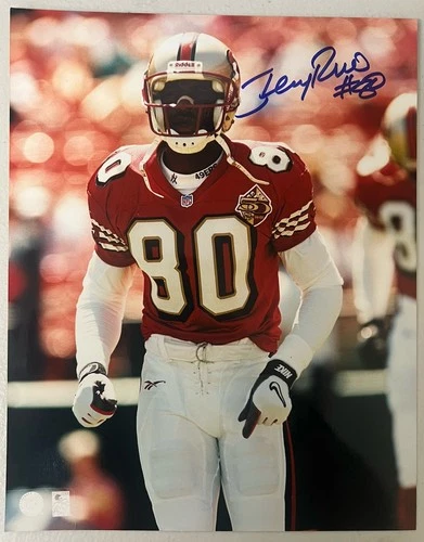 JERRY RICE Signed 8X10 Photo San Francisco 49ers