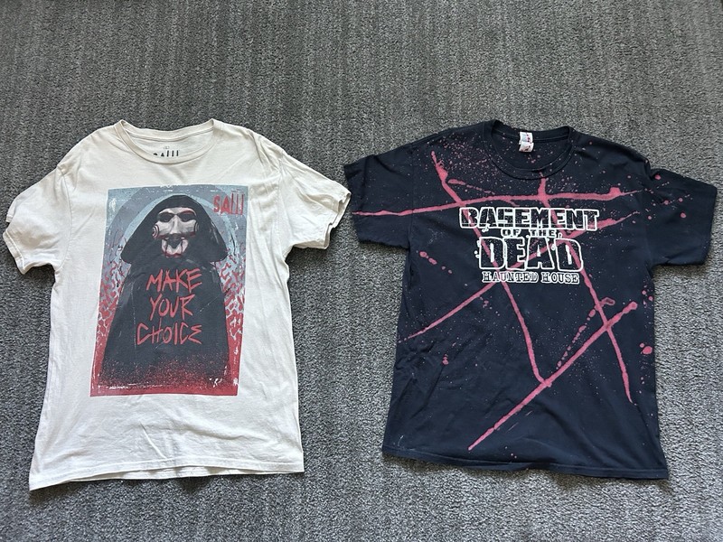 Saw Jigsaw Haunted Houses Horror Shirts Halloween Men Large Rare Short Sleeve 2