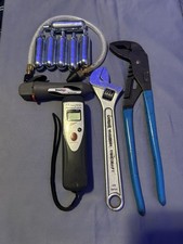 12” Channel Lock, 10” C-Wrench, Thermometer & A/C Drain Tool + 6-Cartridges CO2
