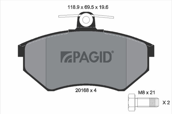 Bremsbelagsatz Scheibenbremse Pagid T5051N FüR VW Passat B3 B4 Variant 3A5 35I 3-image