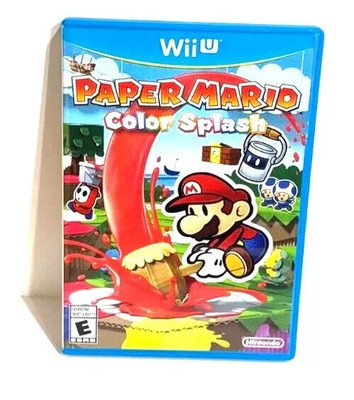 PAPER MARIO COLOR SPLASH (Nintendo Wii U AUTHENTIC REPLACEMENT CASE ONLY