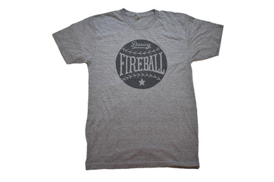Daring Fireball Mens Baseball Graphic Super Soft Gray Shirt New Medium