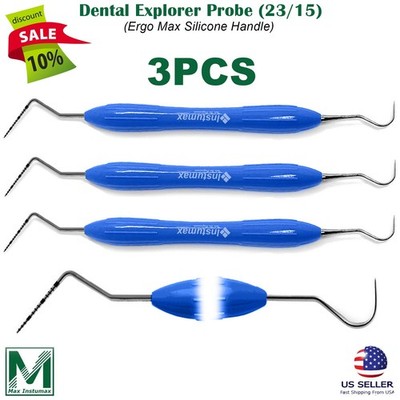 3 X Dental Explorer-Probe 23/15UNC Silicon Handle,Dental Instruments