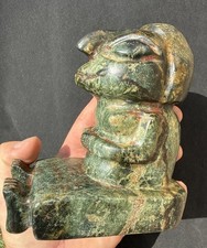 Pre Columbian Human Effigy Sitting Idol Solid...