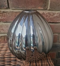 Silver Glass Ceiling Lampshade Light Shade Modern 25cm H X 20cm W