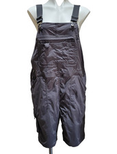 Duluth Heirloom Gardening Bib Overalls Shorts Size M Stretch Nylon Pockets Gray