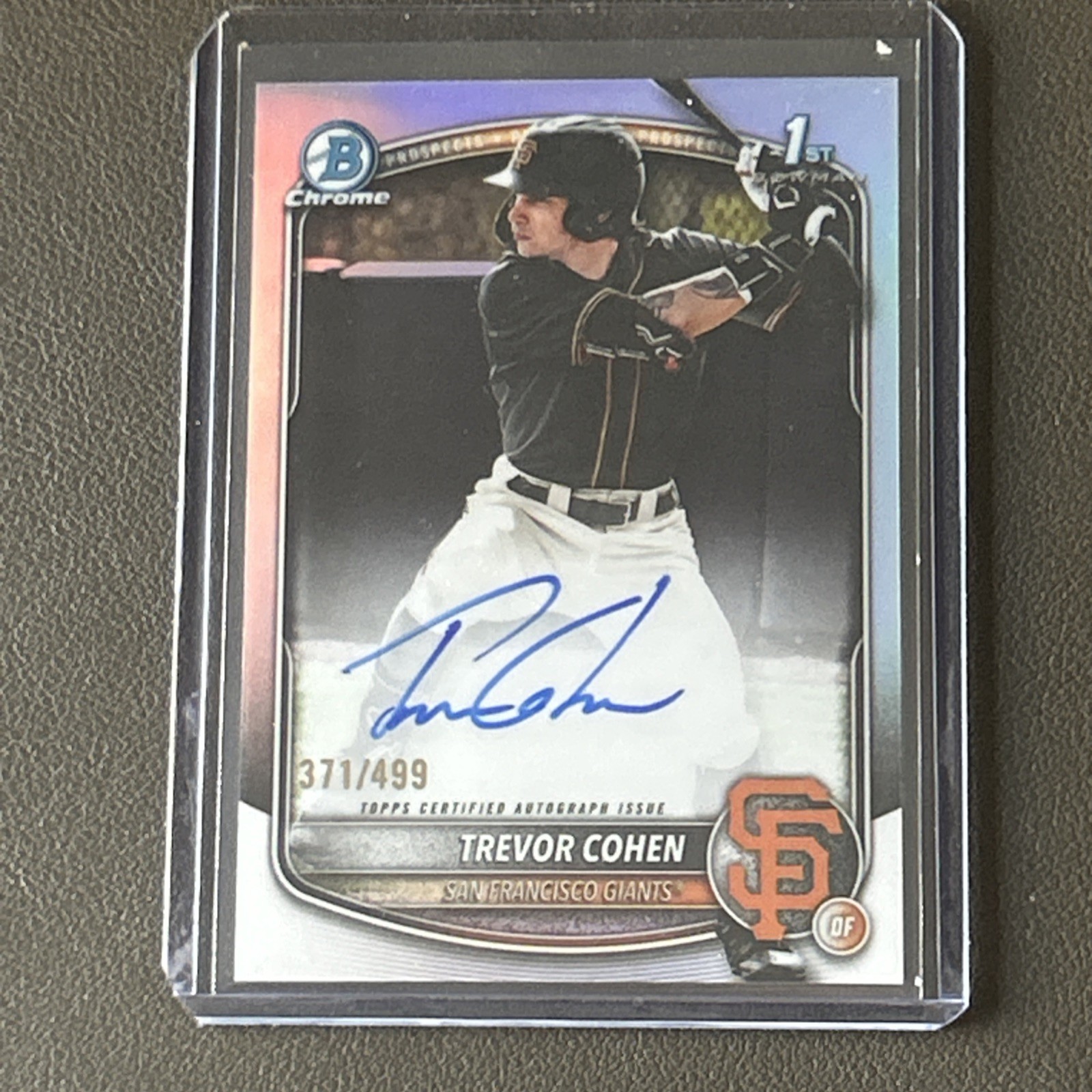 2025 Bowman Chrome Draft TREVOR COHEN Refractor AUTO #’d/499 #CPA-TC