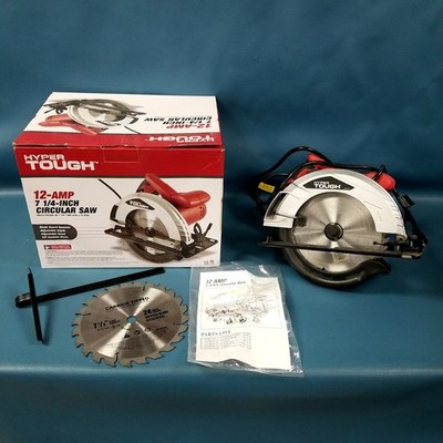 Hyper Tough 12-Amp 7 1/4-Inch Electric Circular Saw w/Blade Works AQ10019G w/Box
