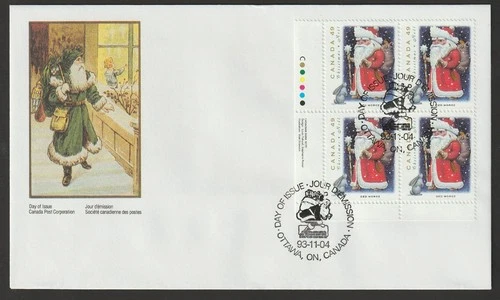 Canada #1500, Christmas Personages, LL PB, Official First Day Cover, FDC 1993