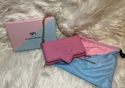 Chiara Ferragni Wallet On Chain Crossbody Purse Pink Icon Eyelike